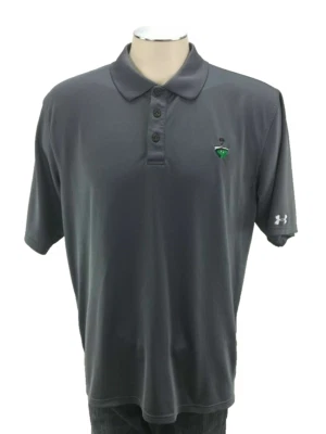 Under Armour Heatgear Short Sleeve Polo Shirt L Loose Gray Golf Mens - Image 1 of 4