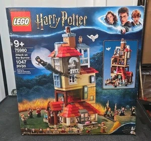 LEGO 75980 Attack on the Burrow Harry Potter - NEW WITH BOX DAMAGE. SEE IMAGES - Picture 1 of 5