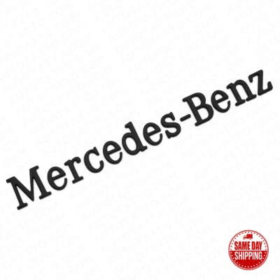 Mercedes-Benz Letter Emblem 3D Logo Nameplate Badge Decoration AMG Sport Black - Image 1 of 4