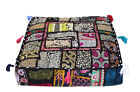 18" Square Patchwork Large Floor Decorative Cushions Ethnic Pillow Cover