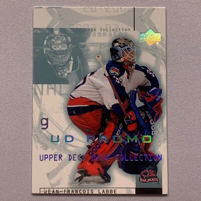 Marc Denis Jean-Francois Labbe 2002-03 Upper Deck Mask Collection Promo MISCUT - Image 1 of 2