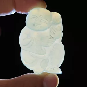 China alter seltener Jade Jadeit handgeschnitzt Anhänger Halskette Statue Baby Affe - Bild 1 von 15
