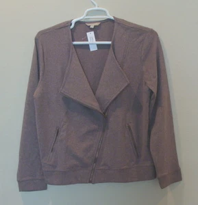 NWT Banana Republic Women's Full Zip Jacket Size S Brown Heather - Picture 1 of 3