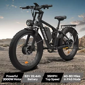 Electric Bike 48V/52V 22.4AH 3000W Brushless Motor 26" Fat Tire All Terrain MTB - Picture 1 of 123
