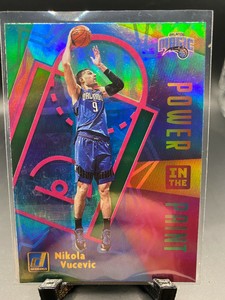 2020-21 Donruss Power in the Paint Green Flood #4 Nikola Vucevic NBA Card