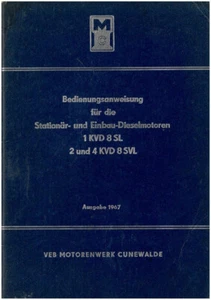 300165 Bedienung Motor 1 KVD 8 SL Cunewalde VEB Motorenwerk - Bild 1 von 5