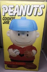 New Charlie Brown Baseball Cookie Jar W Original Box Vintage 1994 - Picture 1 of 4