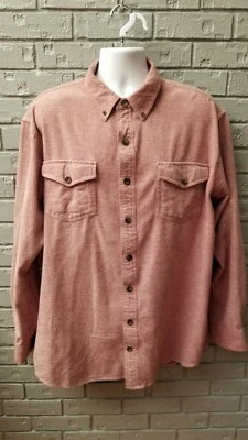 Duluth Trading Co Flannel Long Sleeve Button Down Shirt Striped Thick Mens XLT - Image 1 of 4