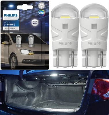 Philips Pro3100 LED Light 194 White 6500K Two Bulbs Trunk Cargo Replacement OE - Image 1 of 4