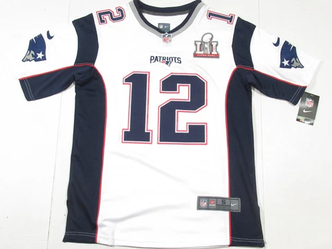 NWT Tom Brady #12 New England Patriots 2017 Super Bowl LI 51 Jersey White Cover