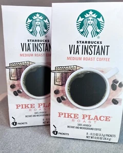 Starbucks Via Pike Place Roast Medium Roast Instant Kaffee 2 Stück 4 Sets VERFÜGBAR - Bild 1 von 3