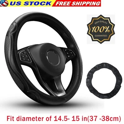 For Nissan Leather Steering Wheel Cover Breathable Antislip Car Accessories Foto 1 de 4