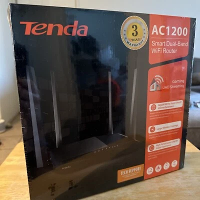 Tenda AC6 AC1200 Smart Dual Band 867 Mbps 3 Port Wireless Router NIB NEVER USED - Image 1 of 4