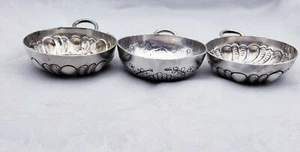 Gruppe von 3 alten englischen versilberten Weinverkostern Made in England 10503 - Bild 1 von 12