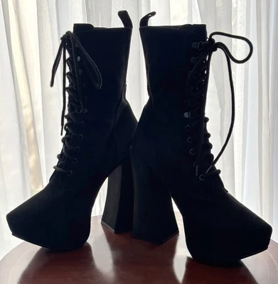 Botas Vivienne Westwood Negro Gamuza Plataforma Punta Talla 39 EU US 8.5 2014 Foto 1 de 4