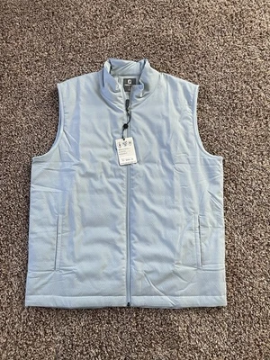 Footjoy Thermoseries Hybrid Vest Mens L Blue Full zip Golf Lightweight - Image 1 of 4