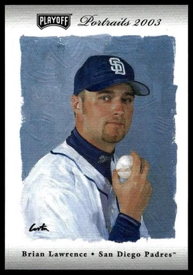 2003 Playoff Portraits #123 Brian Lawrence Materials Silver #/25 SN,MEM - Image 1 of 2
