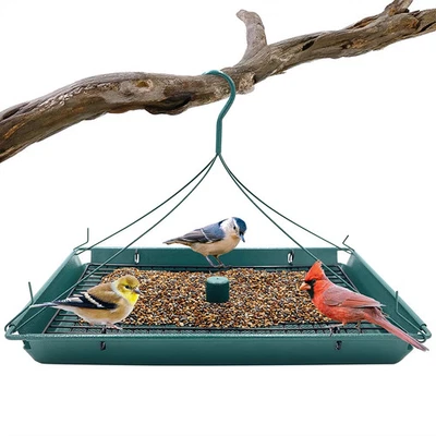 Zenport Z203009 2-in-1 Platform Bird Feeder, Green - 6 Pack - Image 1 of 4
