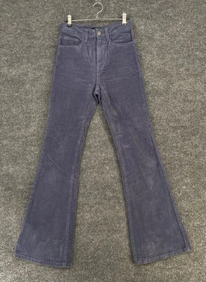 Pantalones de pana acampanados Forever 21 azul gris tiro alto para mujer S hippie boho preppy Foto 1 de 4