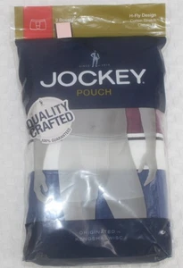 New 2 pack JOCKEY Pouch H Fly design BOXER BRIEFS 1146 classic fit BLUE WINE XXL - Picture 1 of 3