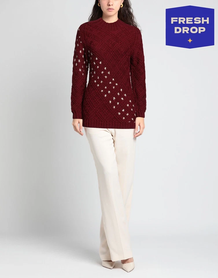 RRP€109 WOOLLY BOOLLY Wool Pullover Jumper Size M Mediumweight Knit - Image 1 of 4