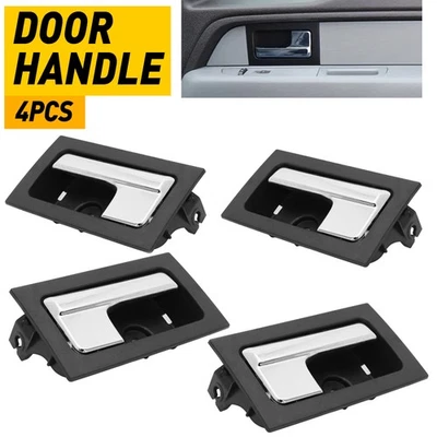Inside Inner Door Handle Left Right Black For Ford F150 F-150 Lobo 2009-13 2014 Foto 1 de 4