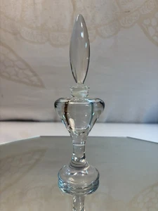 Fondo de perfume de cristal vintage con tapón 8"" - Imagen 1 de 5