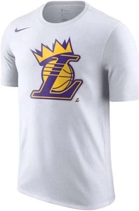 Nike L.A. Lakers LEBRON 👑 CROWN Edition Shooting White Sold As IS T-Shirt - Picture 1 of 10