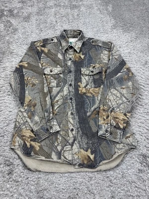 Vtg 10X Realtree Shirt Men Large Hardwoods Camo Duck Canvas Hunting Shacket - Image 1 of 4