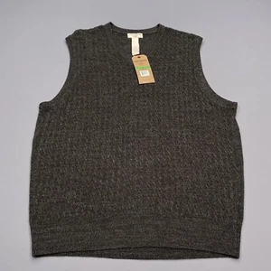 Dockers Sweater Vest Adult Large Gray Comfort Touch Asphalt V Neck New - Picture 1 of 7