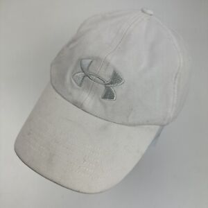 Under Armour Womens White Silver Ball Cap Hat Adjustable Baseball