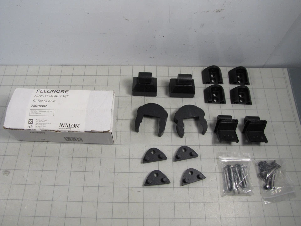 Avalon Pellinore 73019307 Satin Black Stair Bracket Kit