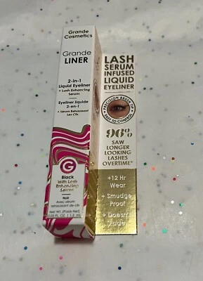 Grande Cosmetics Grande Black Liner Liquid Eyeliner Lash Enhancing Serum  - Image 1 of 4