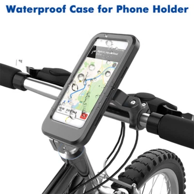 Cycling Waterproof Phone Case Mount Holder for Bicycle Bike Motor Ride Handlebar - Image 1 of 4