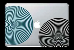 3D Circles Decal Sticker for Apple Mac Book Air/Pro Dell Laptop 13" 15" 17 - Picture 1 of 4