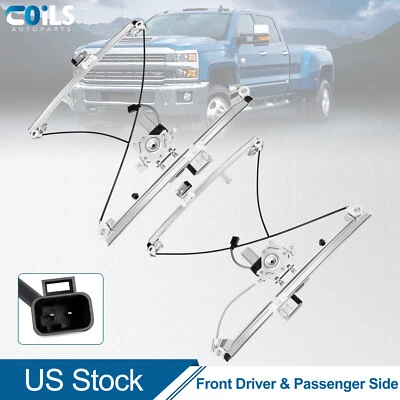 For 2000-2006 GMC Yukon XL 1500 2500 Pair Front Side Window Regulator w/ Motor - Image 1 of 4