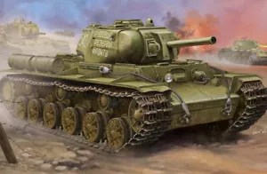 Kit de tanque pesado Trompeter 1/35 ruso KV-8S #1572 - Imagen 1 de 12