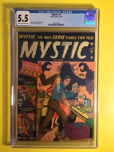 Mystic #5 CGC 5.5 Golden Age Pre-Code Horror Atlas Comics 1951.