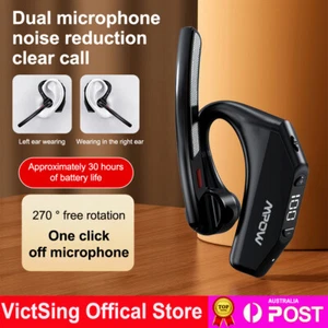 Mpow Bluetooth 5.3 Noise Cancelling Headset Wireless Handsfree Earbud Waterproof - Picture 1 of 21