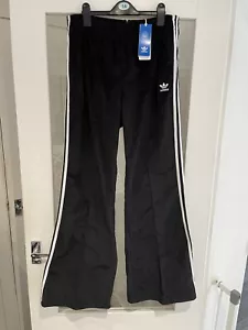 Adidas Three Stripe Velvet Corduroy Flare Trousers Size Uk18 New With Tags ✅ - Picture 1 of 16