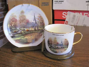 THOMAS KINKADE PLATE AND CUP--THE APEN CHAPEL - Imagen 1 de 11