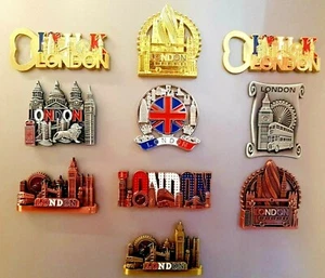 METAL London UK Souvenirs fridge magnets British Union Jack England Photo magnet - Picture 1 of 3