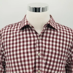 Tommy Bahama Relax Men's Plaid Shirt XL Red White Button Up  - Picture 1 of 10