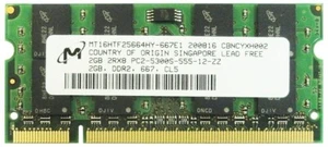 MT16HTF25664HY-667E1 Micron 2GB SoDimm PC5300 Memory - Picture 1 of 1