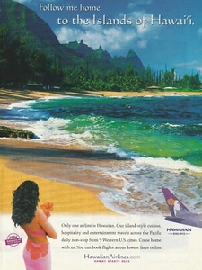 Vintage printed ad follow me to Hawaii full page ad full colored 8x11 in  - Picture 1 of 4