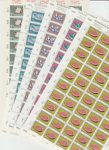 S39892 Switzerland MNH 1959 pro Patria 5V Full Sheets Folded 50 Sets - Picture 1 of 1
