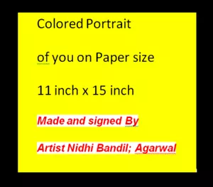 Handmade Photo of You & Yr's Made & Signed By Artist Nidhi Bandil Agarwal Jaipur - Picture 1 of 24