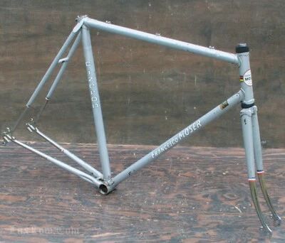 Vintage 58cm Francesco Moser Cizeron RoadBike FRAME FORK 531 Steel Huret Bicycle - Image 1 of 4