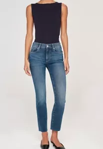 DL1961 Womens Jeans 33 Mara Straight Mid Rise Instasculpt Ankle Medium Wash - Picture 1 of 9