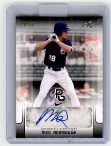 2017 Leaf Perfect Game Auto Miko Rodriguez 28/50 100623 #BA-MR1